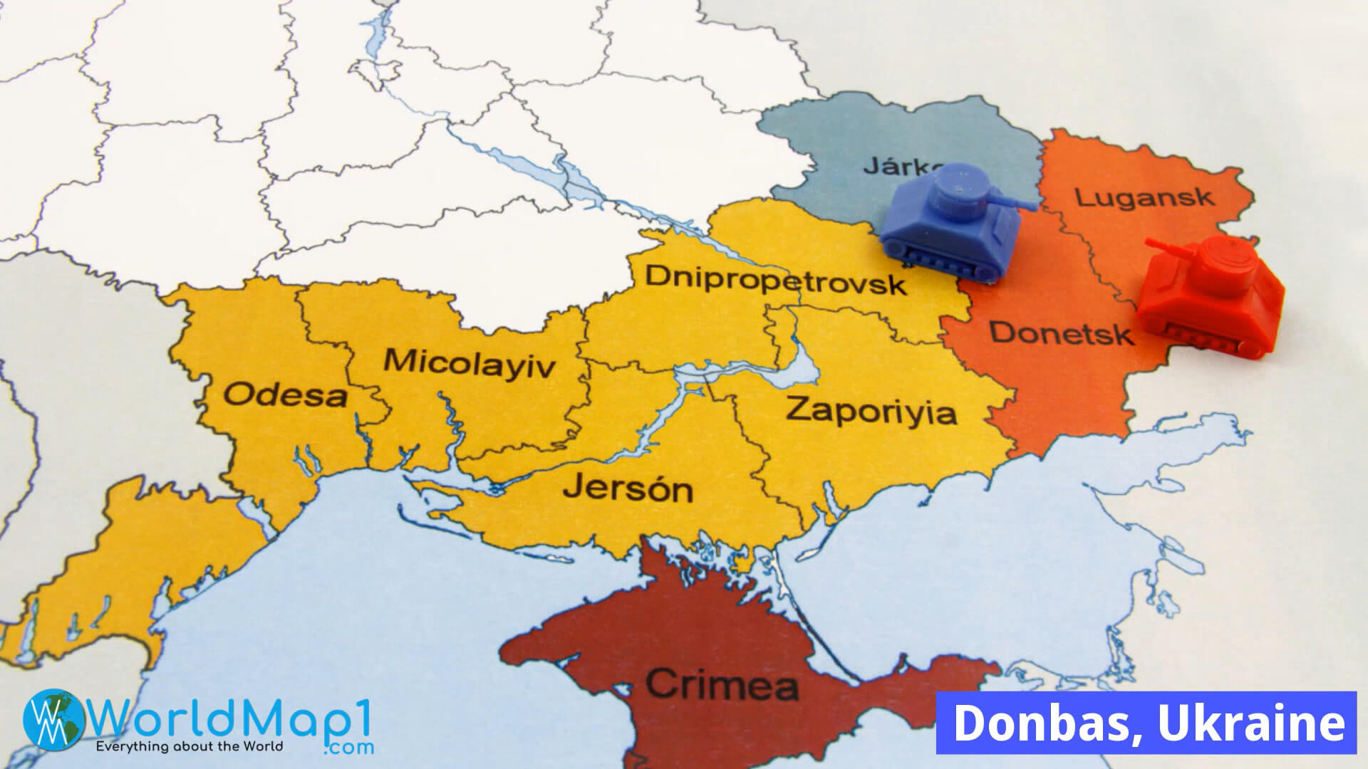 Donbas and Crimea Map